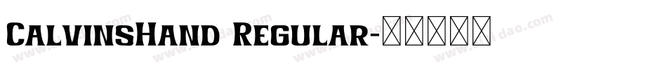 CalvinsHand Regular字体转换